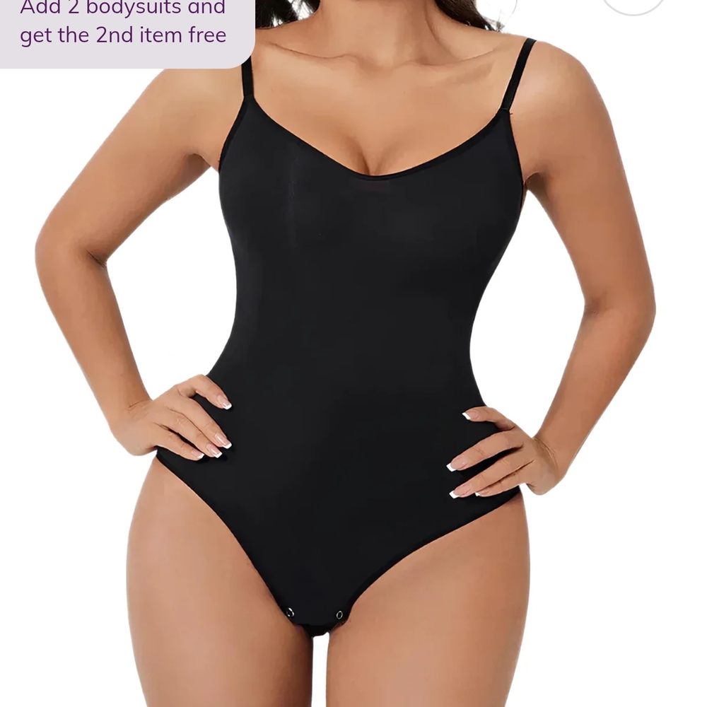 Black Spaghetti Strap Bodysuit